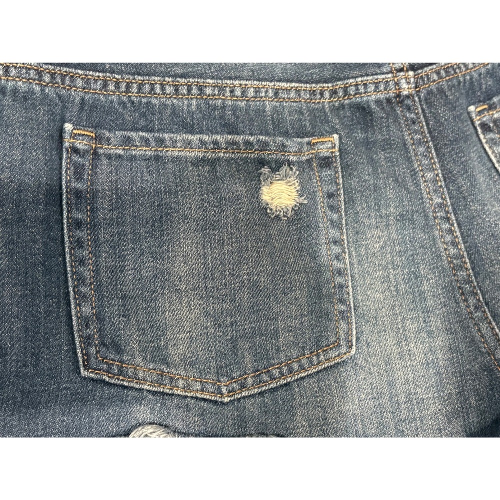 PINK Rhinestone‎ Distressed Denim Shorts Size 6 - Picture 5 of 6